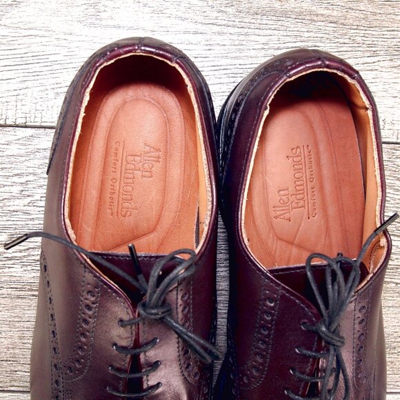 * NIB * $395 Allen Edmonds BENTON 7 E Burgundy * add $15 new Cedar Trees main image 5